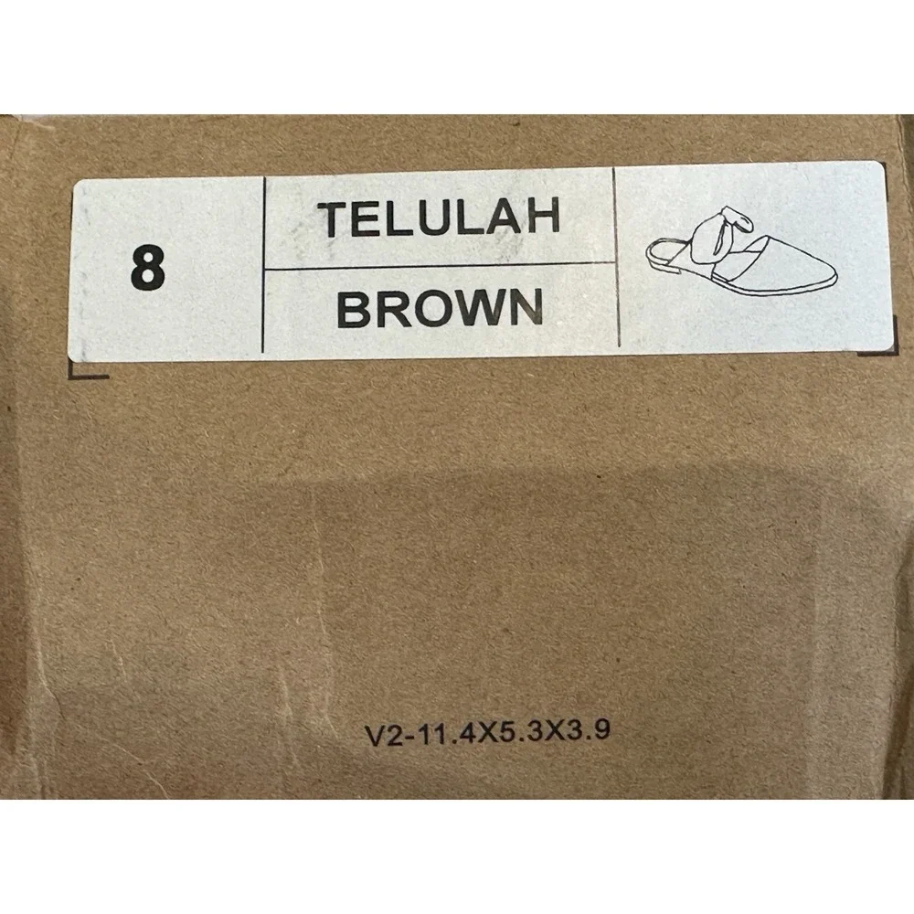 Journee Collection Footwear, Telulah Brown Mule Flats,‎ Womens Size 8